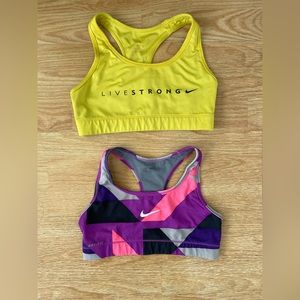 BUNDLE of 2 Nike sports bras (size S both)